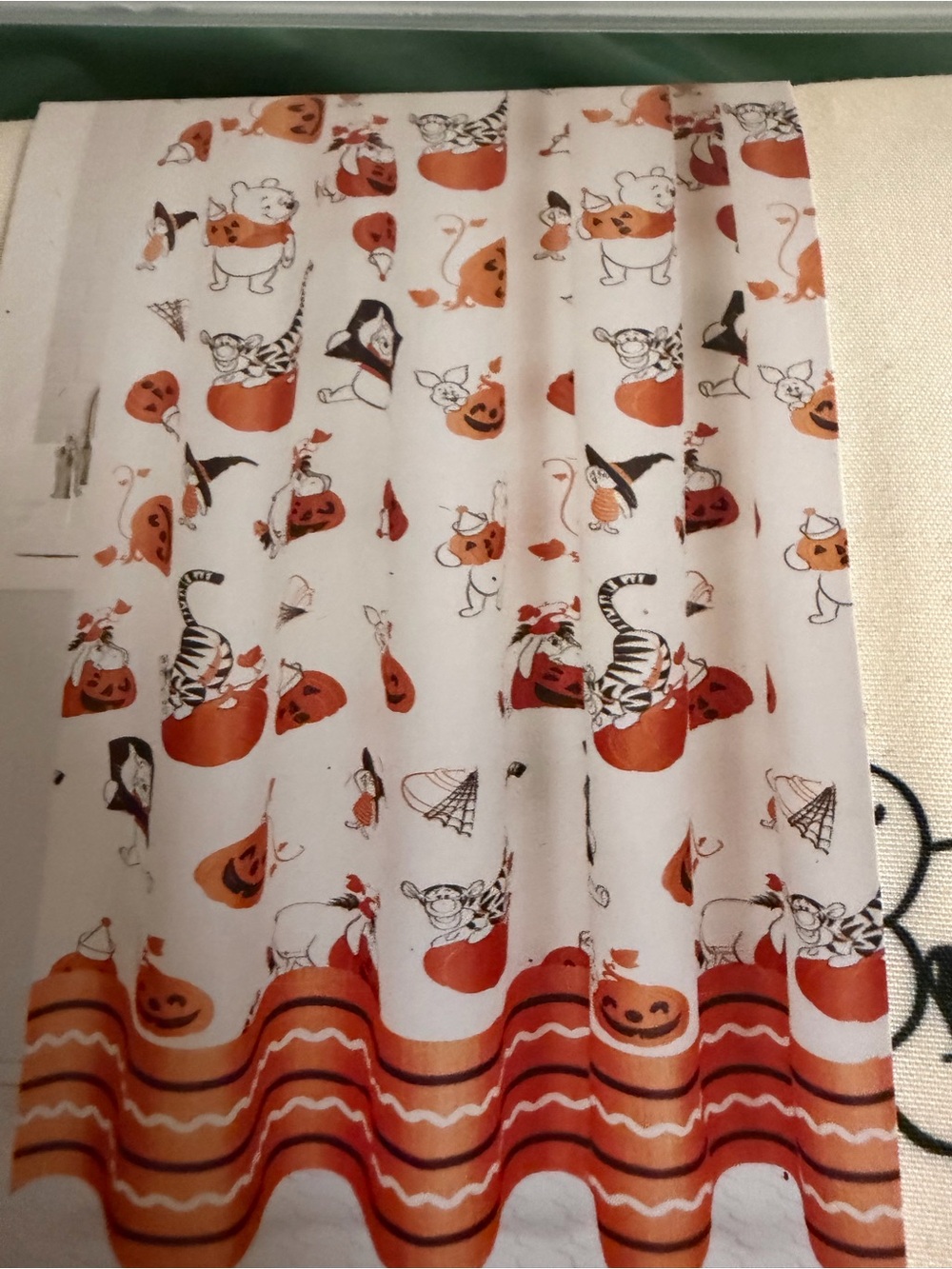 NEW Disney Halloween Winnie the Pooh Theme Shower Curtain - Picture 6 of 7